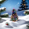 Colorful optical fiber decorated Christmas tree festive atmosphere lighting set Application Scenario